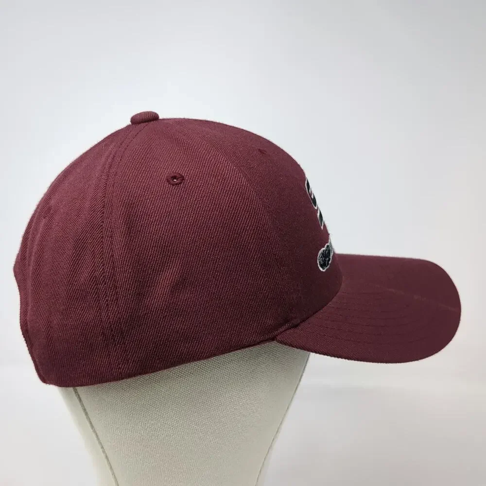 Yupoong Snapback Hat Red One Size SDP LLC Structured Wool Blend Baseball Cap